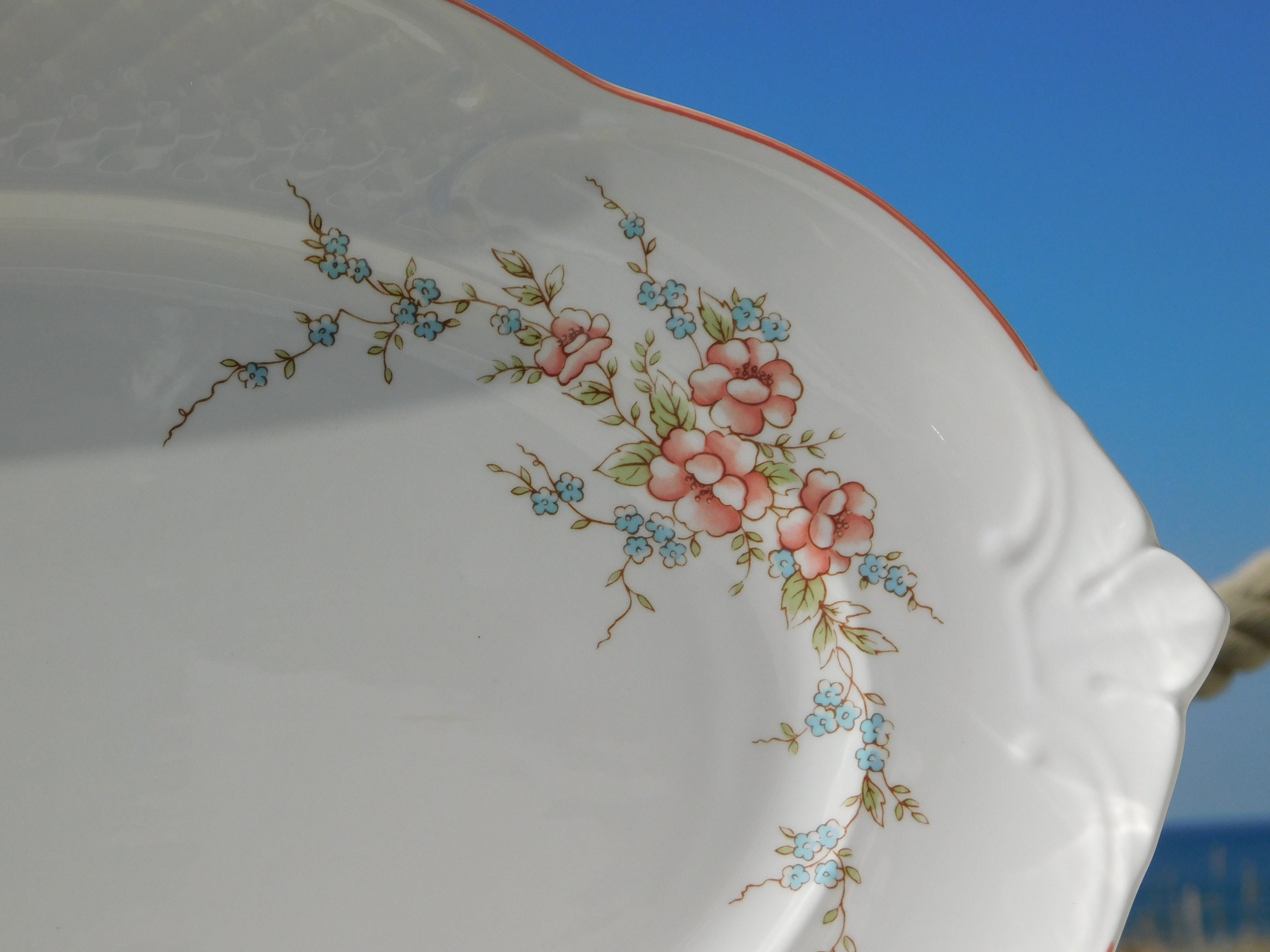 BOCH 薔薇プレート　6枚セット VILLEROY & BOCH ROSETTE Oval Platter 6.germany Vitro-porzellan