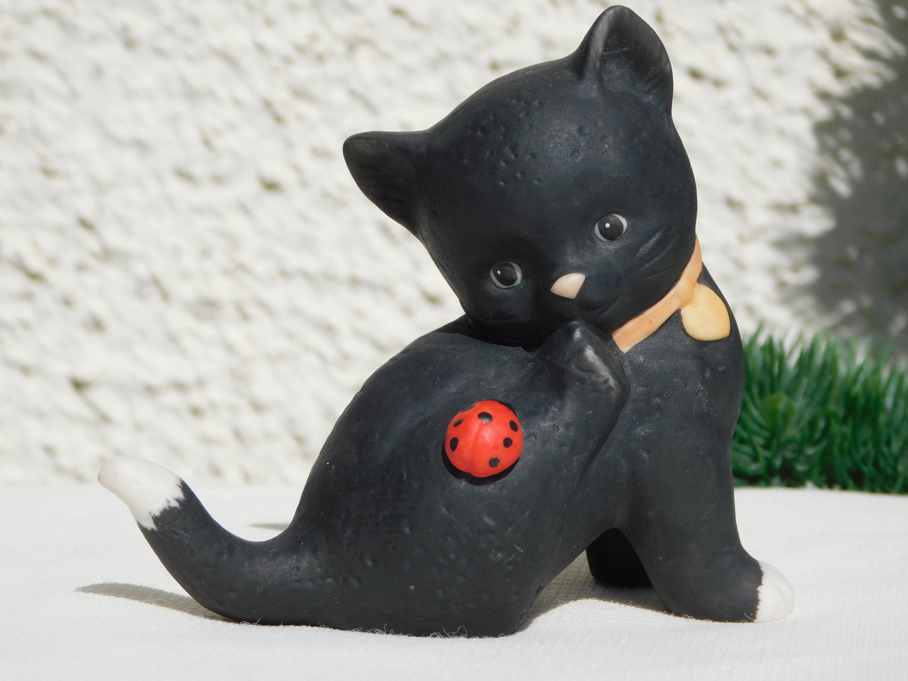 GOEBEL BLACK CAT With Ladybird Figurine.friends of Nina Marco