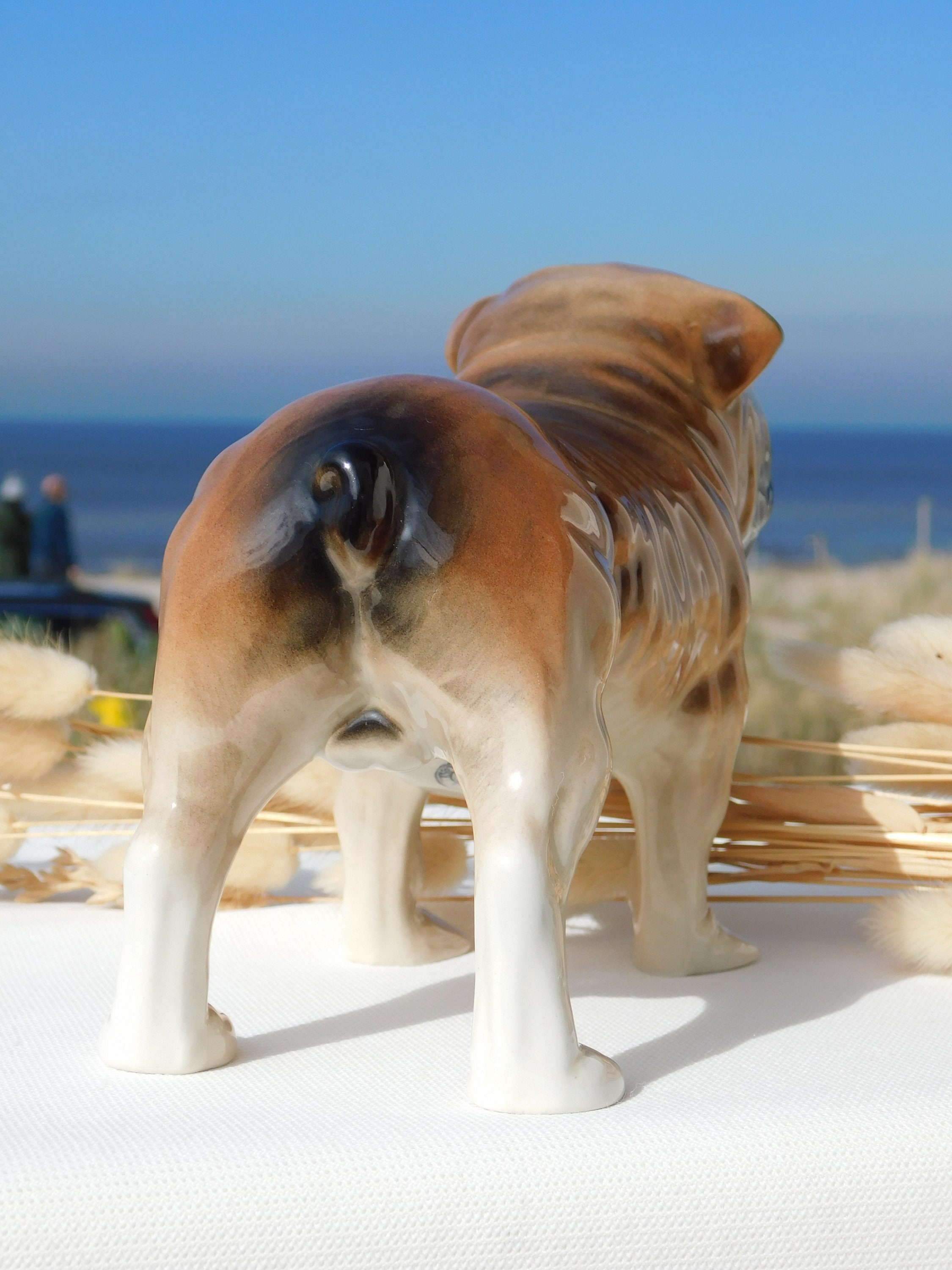 VINTAGE CERAMIC Bulldog.england Marked British Bulldog Figurine