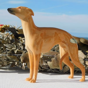 BESWICK WHIPPET.ARTHUR Gredington Design.Winged Foot Marksman Allways.Famous England Pottery.Collectible Beswick Dog.Coursing Dog.Greyhound