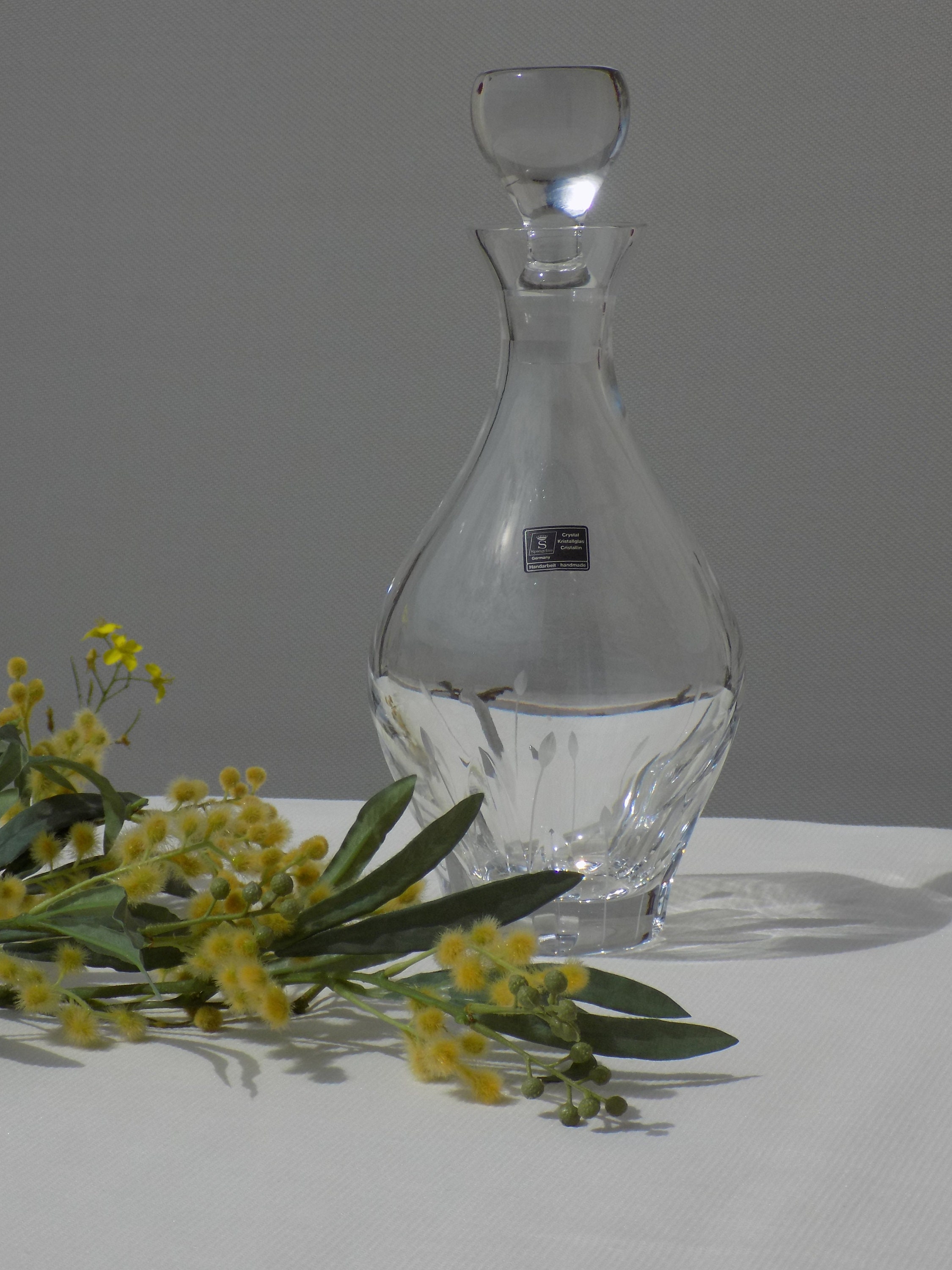 SPIEGELAU CRYSTAL MEMORY Carafe.spiegelau Germany Crystal Decanter Memory.handmade Crystal Carafe.crystals Karaf.spiegelau Germany.good!