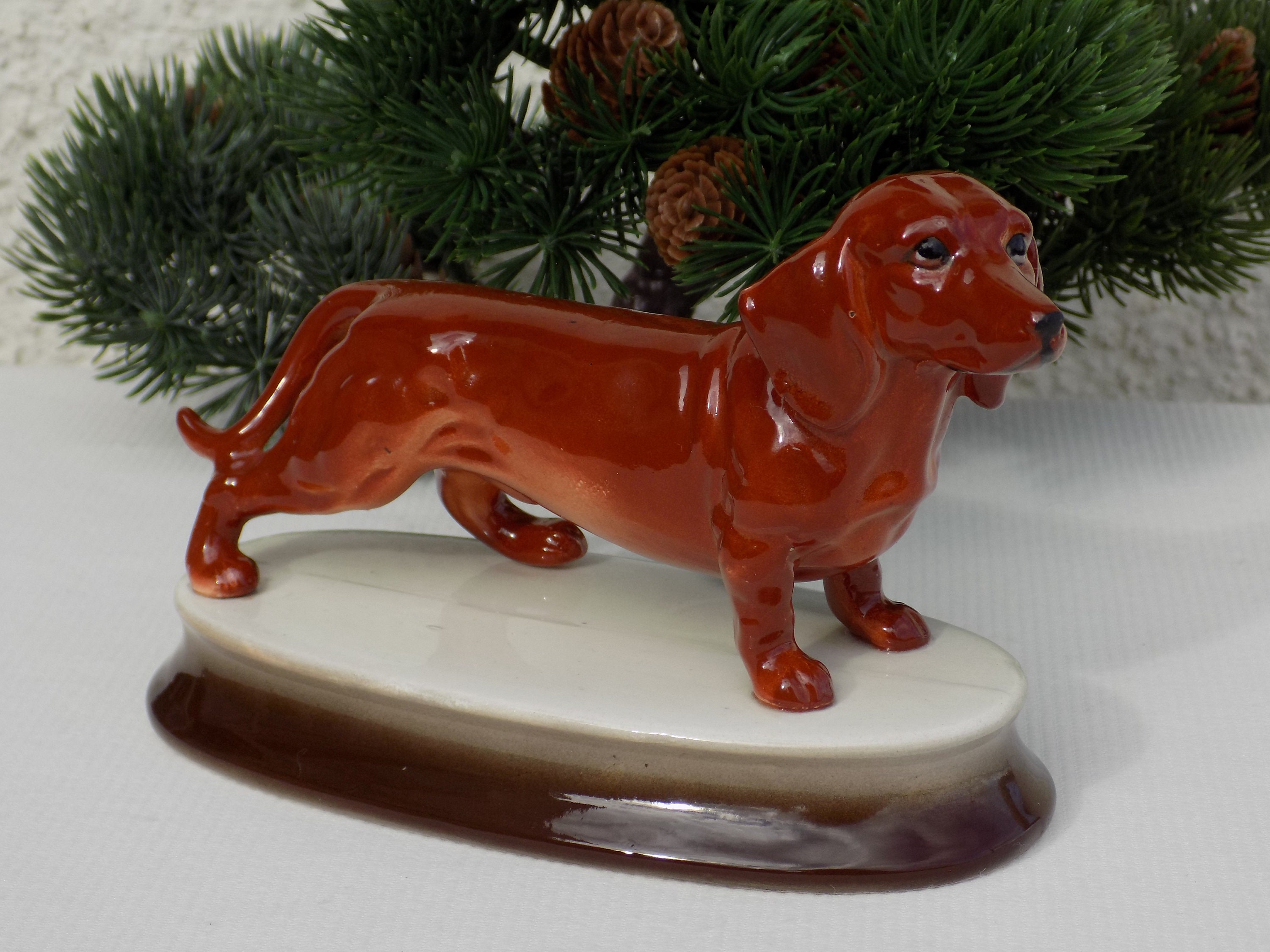 VINTAGE PORCELAIN Dachshund.porcelain Red Dachshund Etsy
