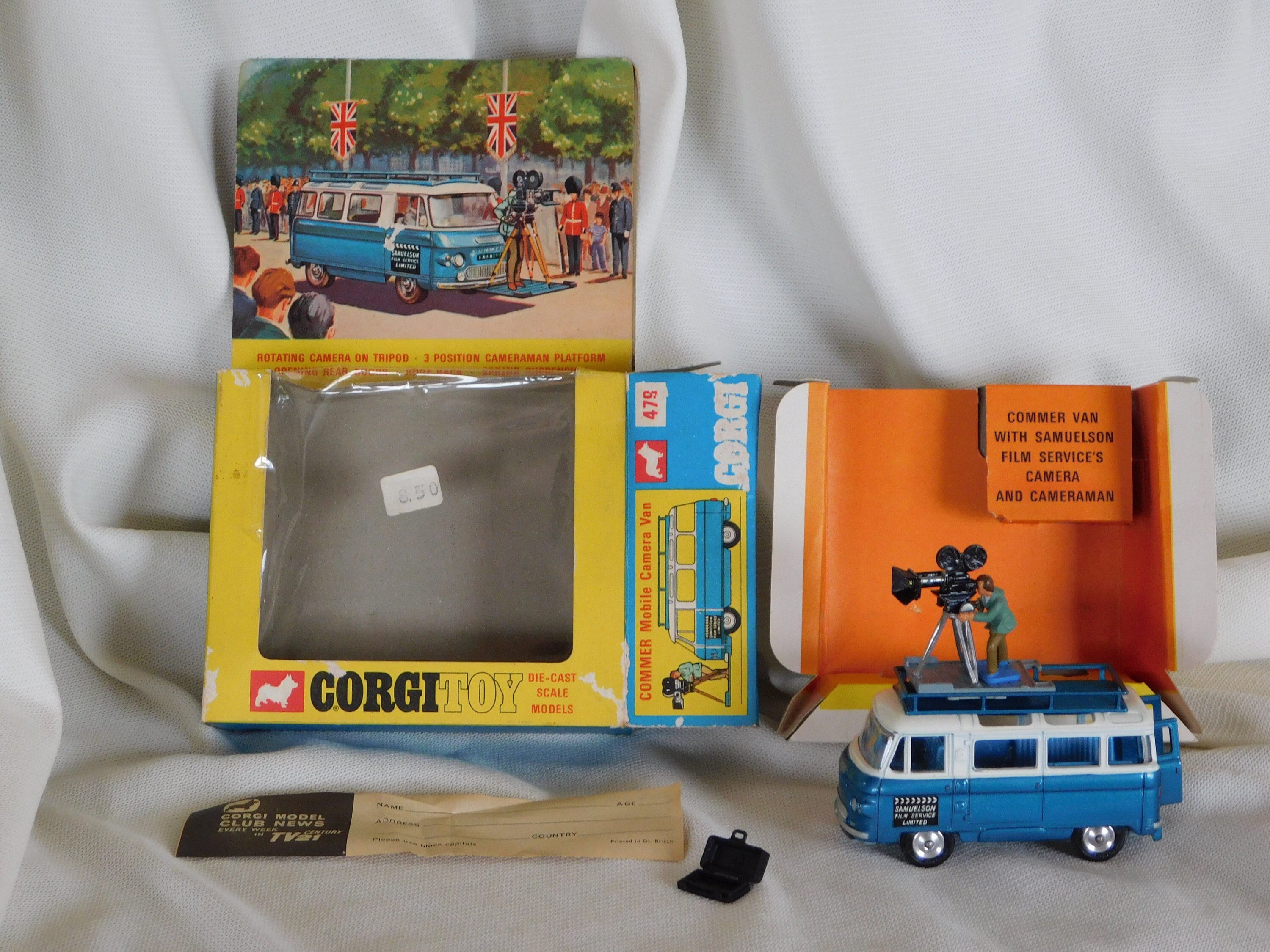 CORGI TOY 479 COMMER Van With Samuelson Film Service's