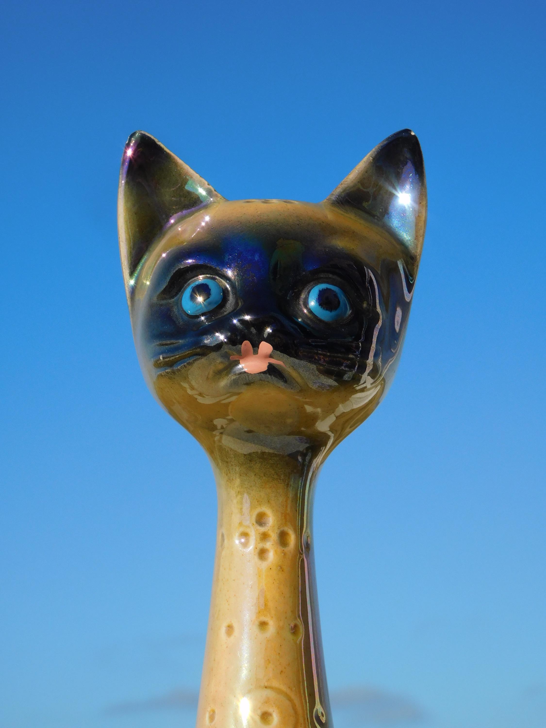 JEMA HOLLAND #614 Cat.vintage 38cm Jema Holland Pottery Long