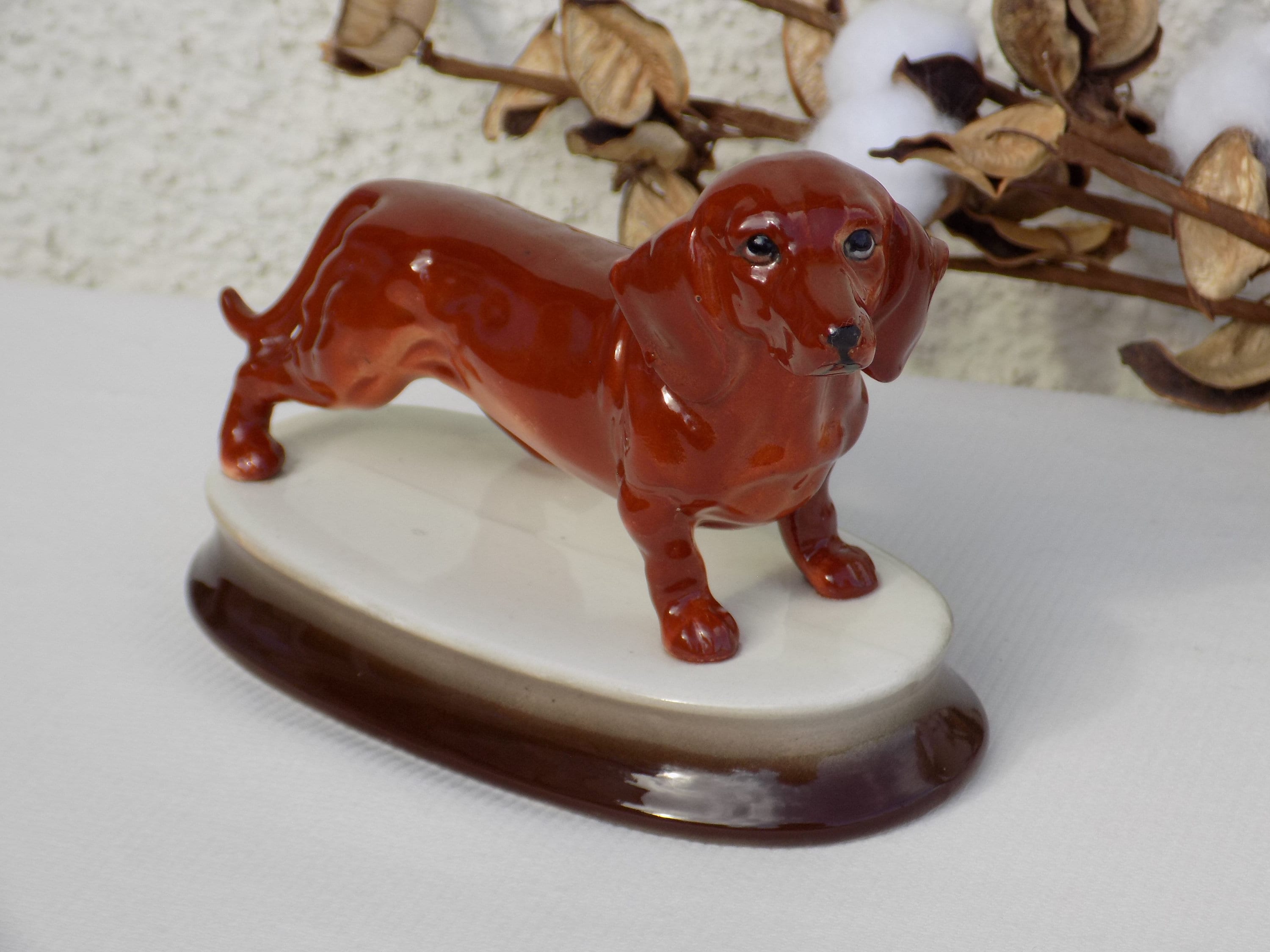 Art & Collectibles VINTAGE PORCELAIN DACHSHUND.Doxie.Porcelain