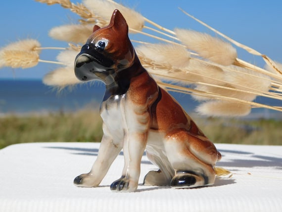 DEUTSCHER BOXER Dog.vintage Boxer Dog Figurine.ceramic Bullenbeisser.bokseri.boxer Dog Figurine.boxer Lovers Gift Present.pedigree Dog.nice Etsy