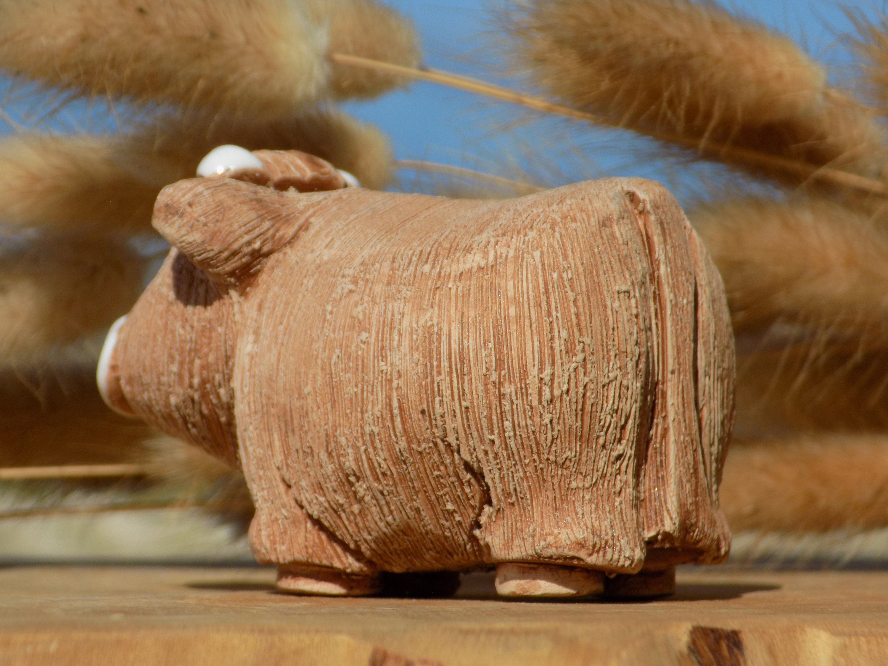 VINTAGE ARTESANIA RINCONADA Hand Made in Uruguay Ceramic Bull
