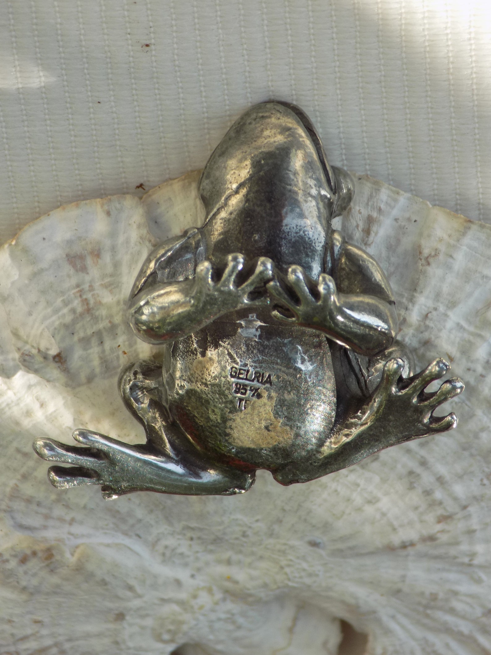 VINTAGE PEWTER FROG.Gelria Tin.Pewter Frog Figurine.Vintage Etsy