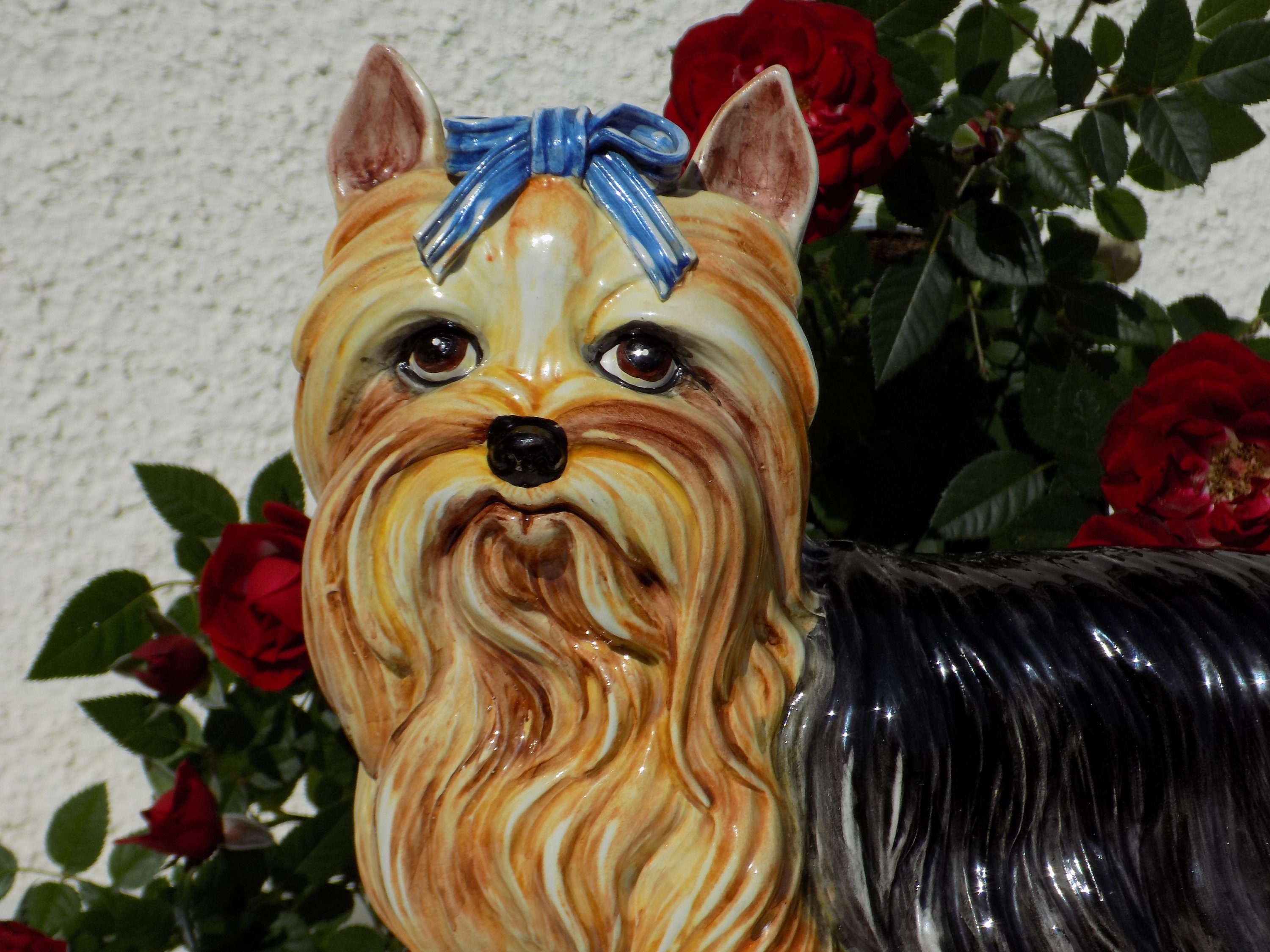 VINTAGE CERAMIC YORKSHIRE Terrier Figurine.C.S.M. Italy Etsy