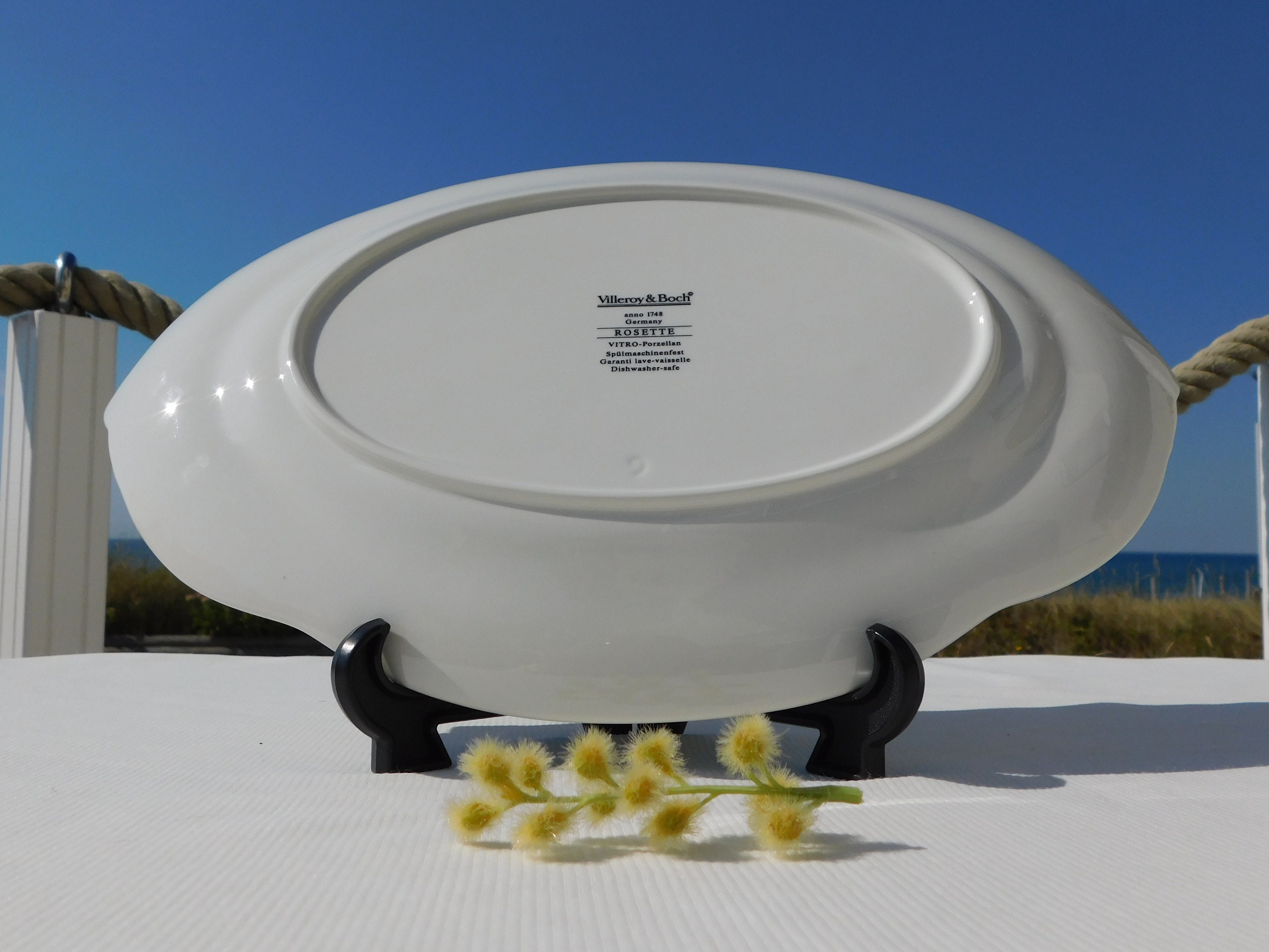 BOCH 薔薇プレート　6枚セット VILLEROY & BOCH ROSETTE Oval Platter 6.germany Vitro-porzellan