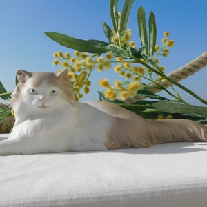 NAO PORCELAIN CAT Figurine 0113.Retired Nao by Lladró.Cat Lovers Gift.Handmade In Spain.Vintage Cat Figurine.Beeld Kat.Fraai!