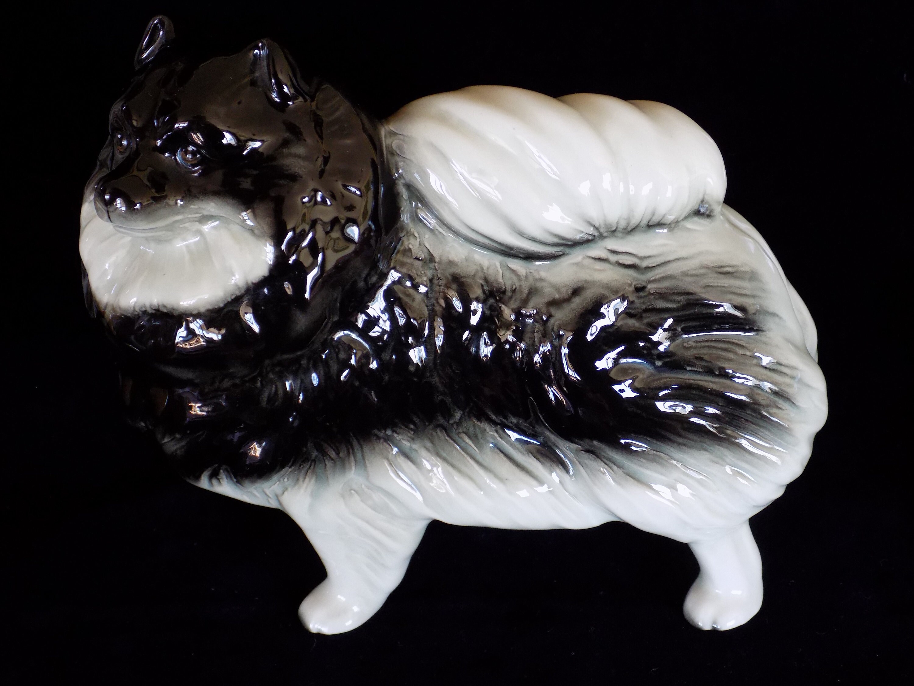 COOPERCRAFT ポメラニアン犬置物。ヴィンテージ セラミック COOPERCRAFT ポメラニアン犬置物。ヴィンテージ セラミック