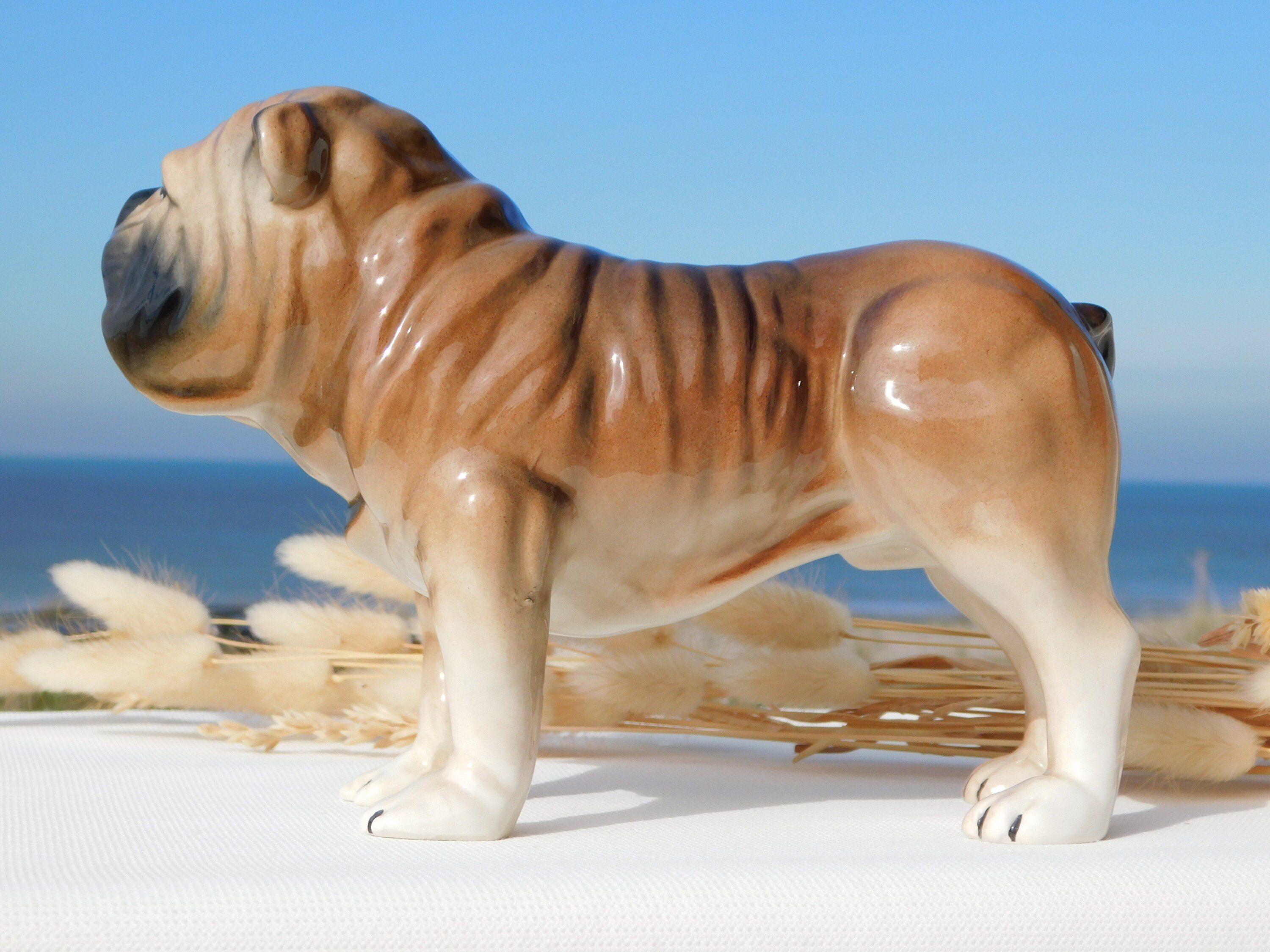 お*い様 【ヴィンテージ】ブルドッグブランド　MADE IN ENGLAND ク VINTAGE CERAMIC Bulldog.england Marked British Bulldog Figurine