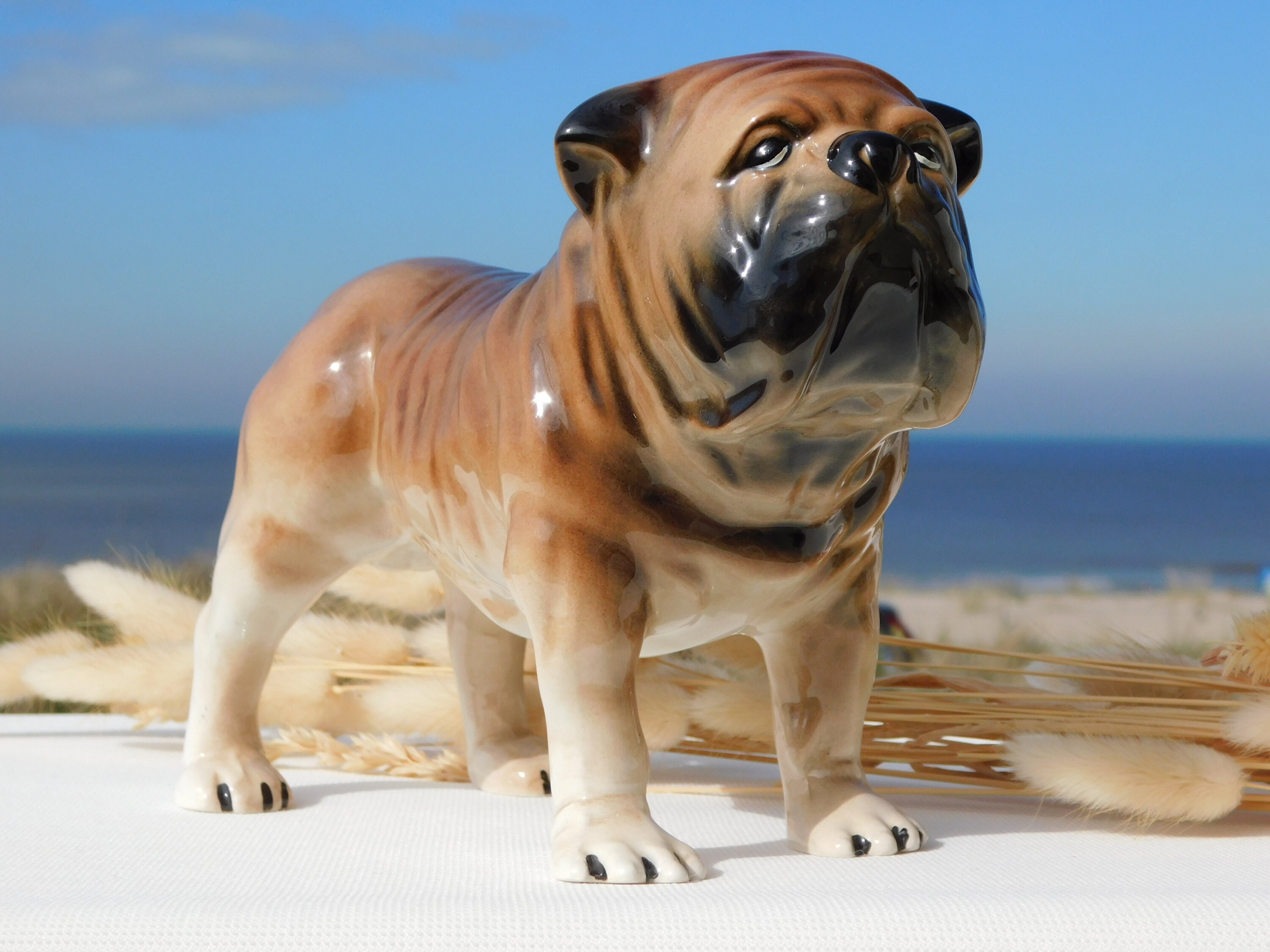 専用　llic dog figurine／vintage／bulldog BELLINI Bulldog Figure, Made in Italy by BELLINI Ceramiche