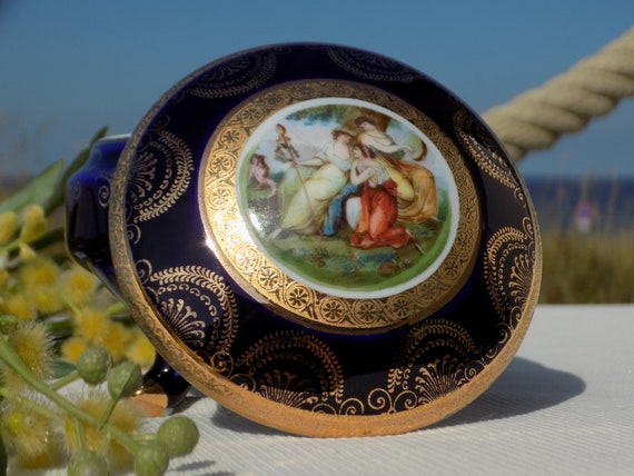 Hand Painted Ceramic Knob - Azul Cobalto