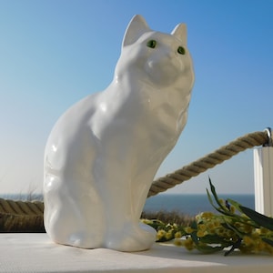 Figurine chat, blanc