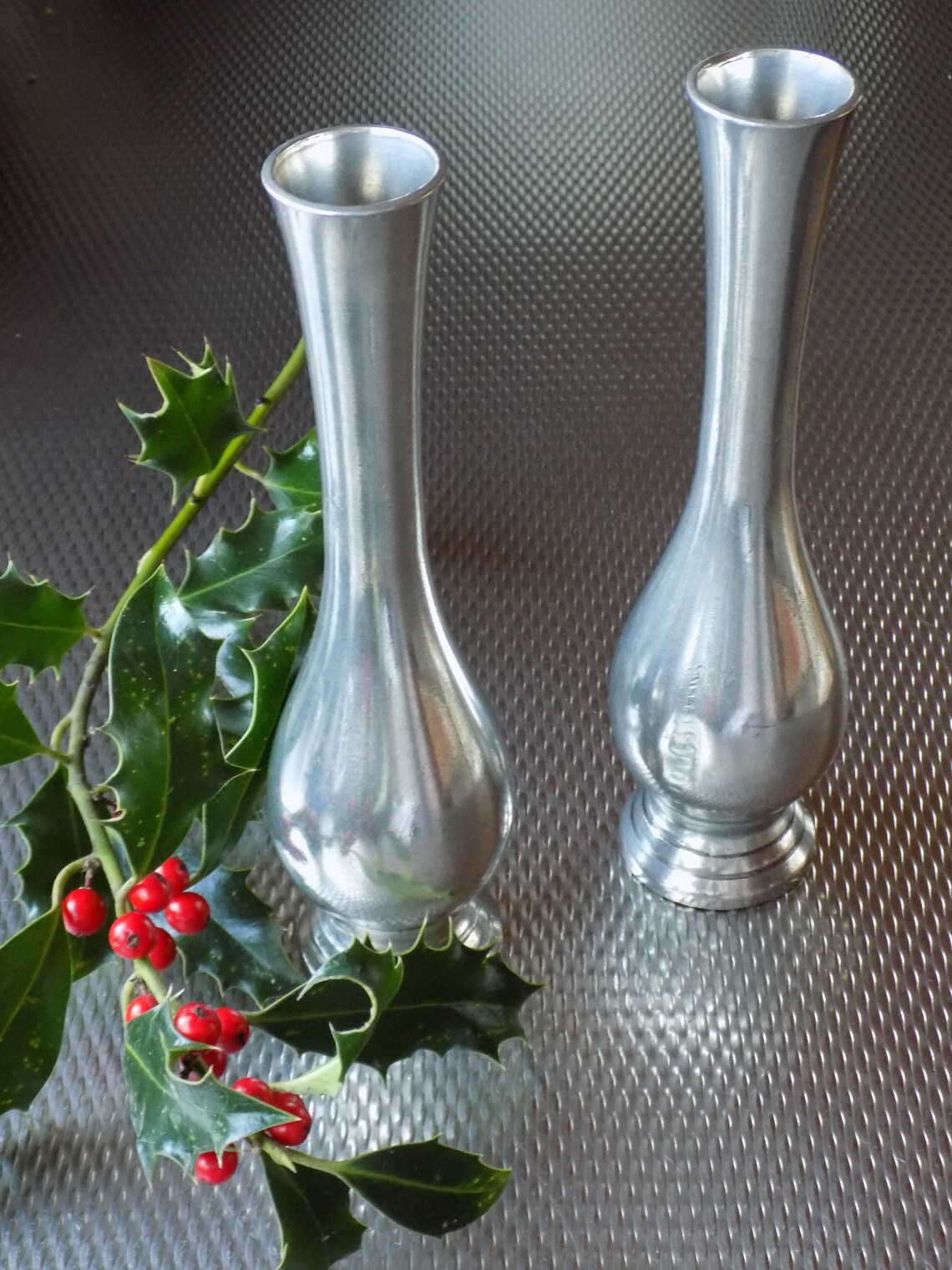 VINTAGE PEWTER Vases.pewter Vase.pewter Gifts.set Van Twee Etsy