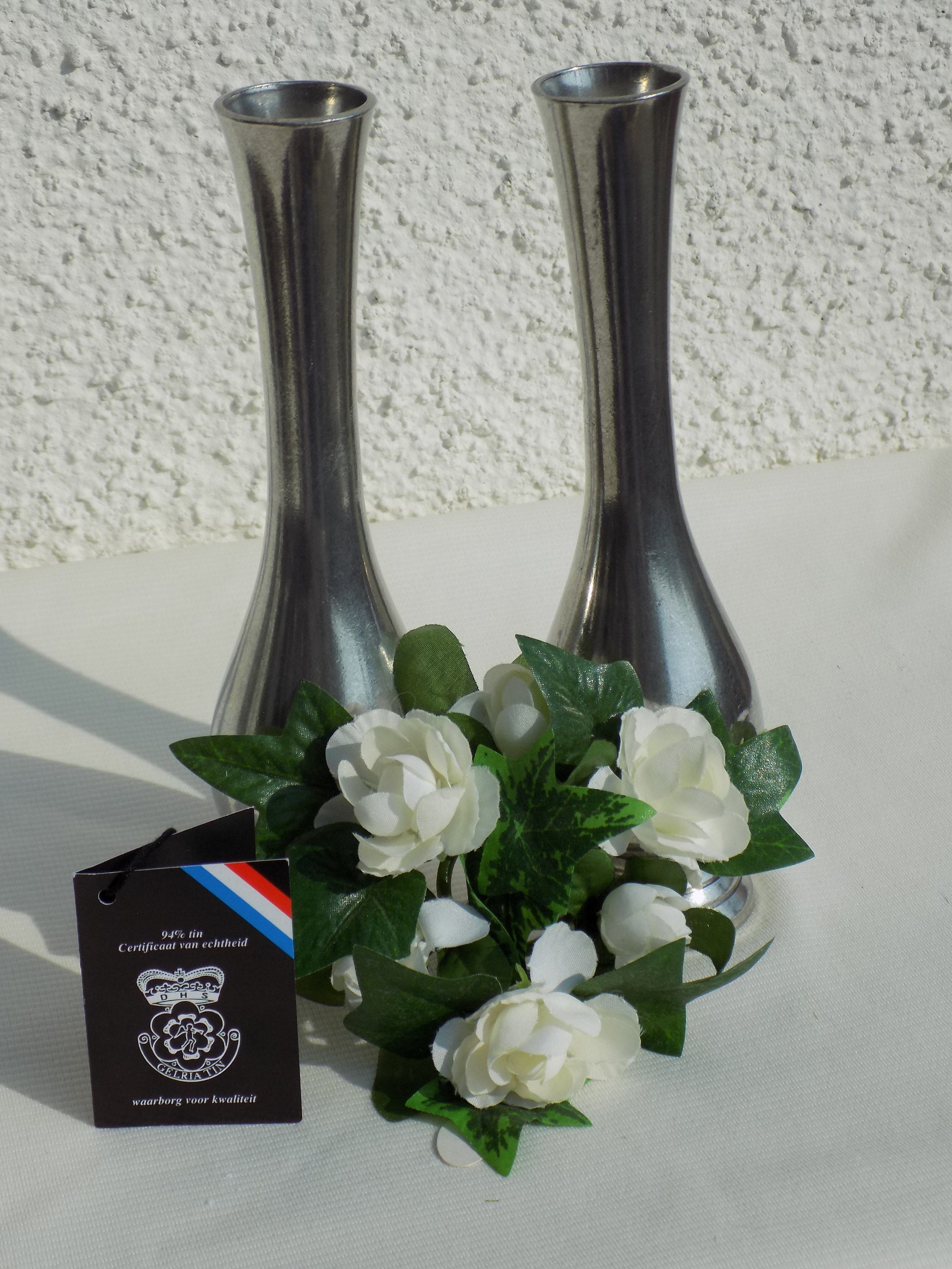 VINTAGE PEWTER Vases.pewter Vase.pewter Gifts.set Van Twee Etsy