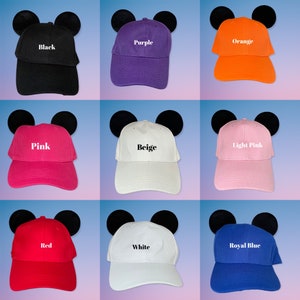 Gorra de béisbol con orejas de ratón