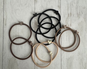 Minimalist Mouse Head Neutral Hair Ties