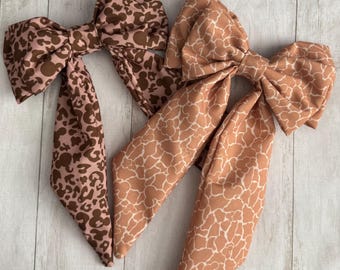 Animal Print Hidden Mouse Bow