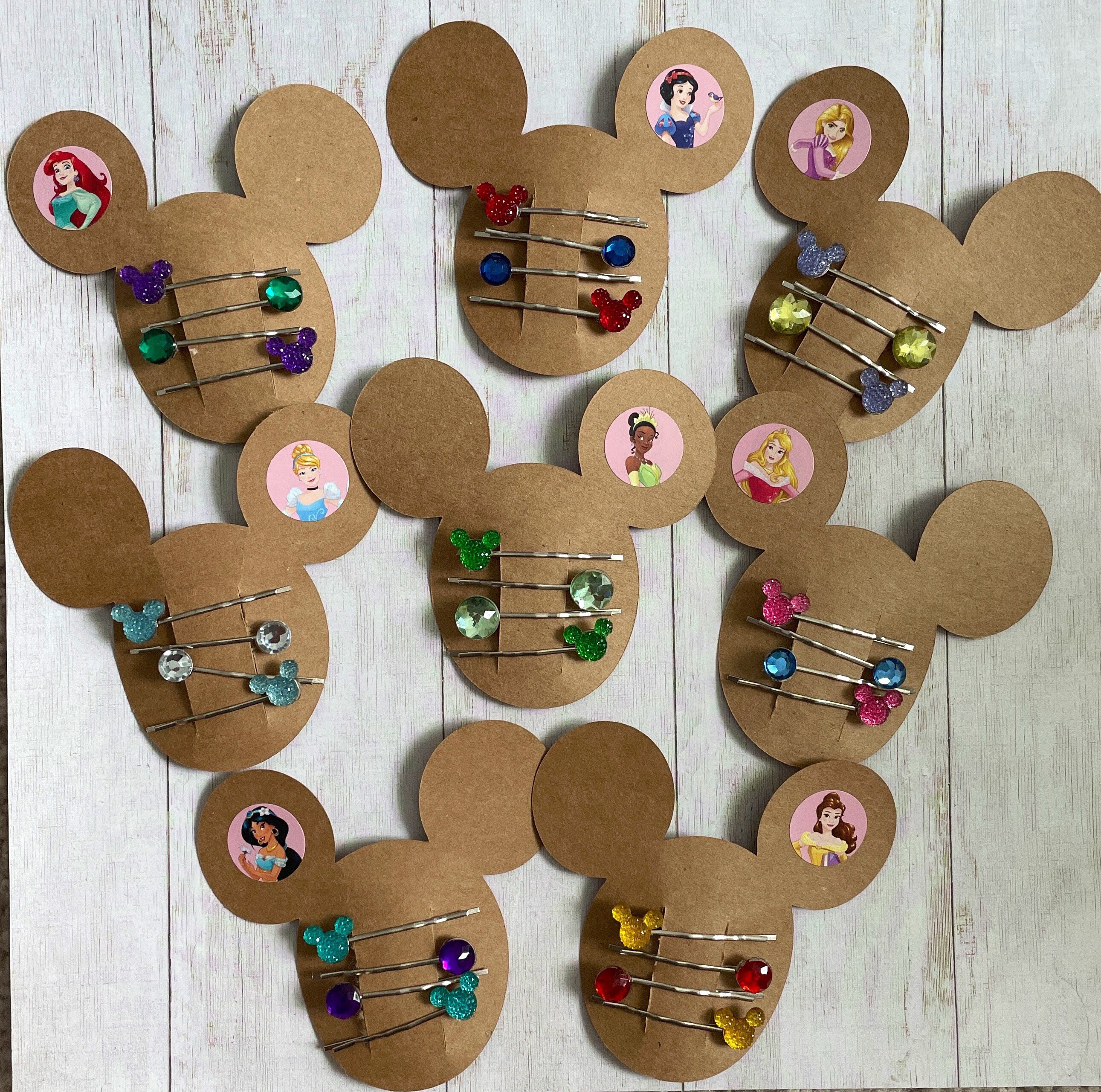 Disney Princess Jewel Mickey Head Inspired Hair Pins | Etsy