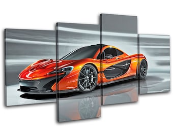 2012 McLaren P1 Super Car Framed Canvas Print A2-16/" x 24/"