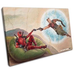 Deadpool 2 Poster Film Ryan Reynolds Movie Greats Canvas Art Print Box Framed Picture Wall Hanging