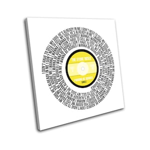 Stone Roses I Wanna Be Adored Vinyl Lyrics Logo Musical Canvas Etsy