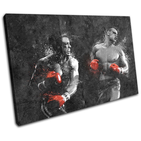 Rocky Balboa Famous Grunge Film Sports SINGLE  Canvas Art Print Box Framed Picture Wall Hanging