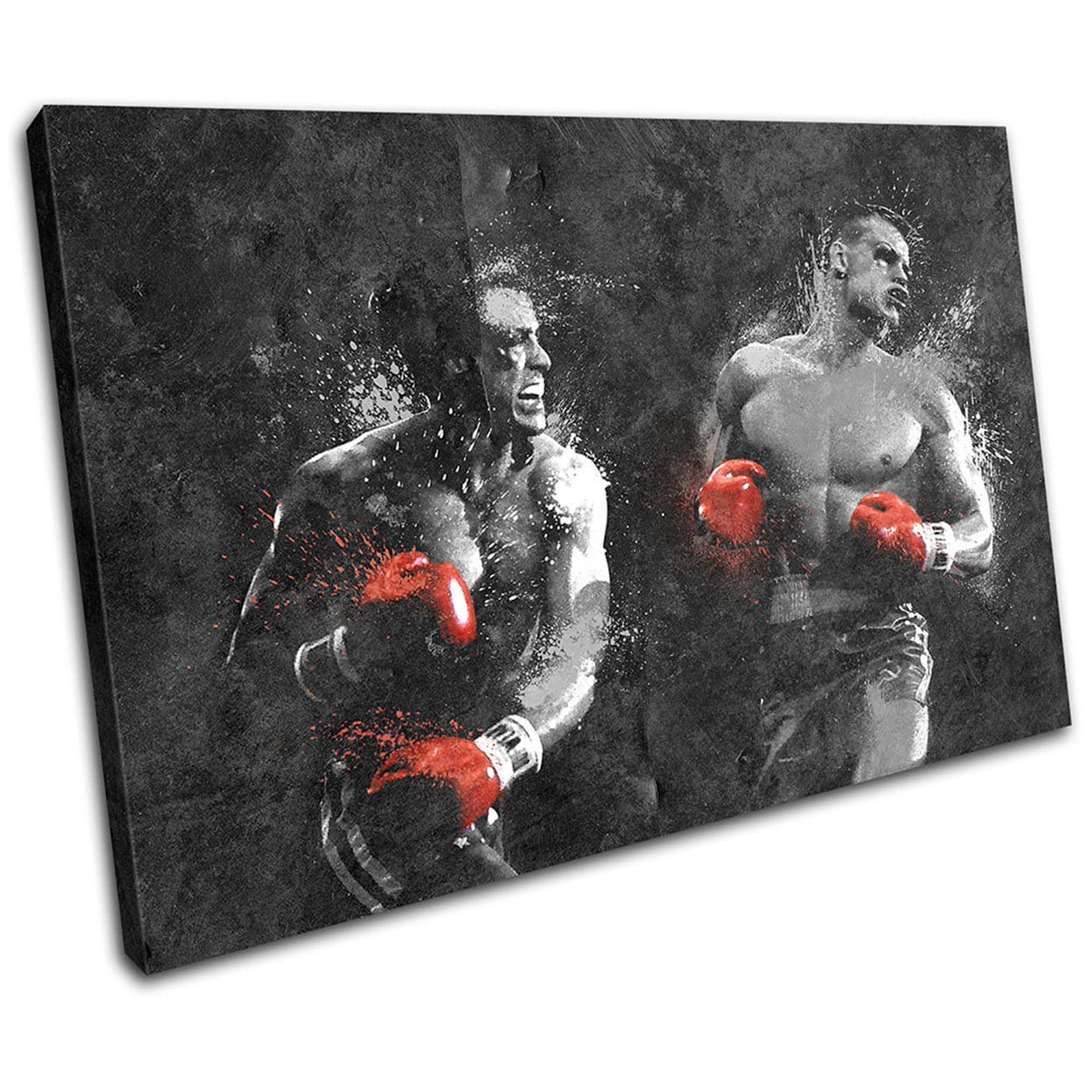 Rocky Balboa Famous Grunge Film Sports SINGLE  Canvas Art Print Box Framed Picture Wall Hanging