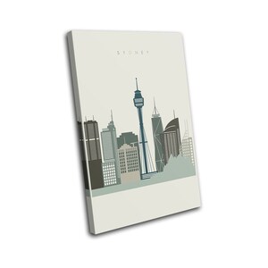 Sydney Australia Landmark Skyline City SINGLE  Canvas Art Print Box Framed Picture Wall Hanging