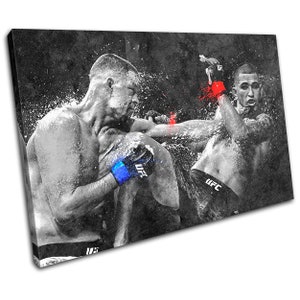 UFC Grunge Nate Diaz Pettis Sports SINGLE  Canvas Art Print Box Framed Picture Wall Hanging