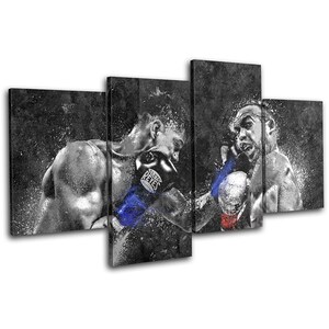 Boxing Grunge Roman TJ Doheny Sports MULTI  Canvas Art Print Box Framed Picture Wall Hanging
