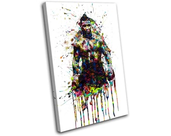 Mike Tyson Boxing Grunge Sports SINGLE CANVAS WALL ART Picture Print