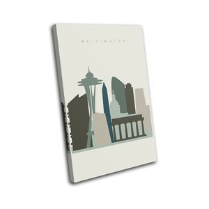Washington DC USA Landmark Skyline City SINGLE  Canvas Art Print Box Framed Picture Wall Hanging