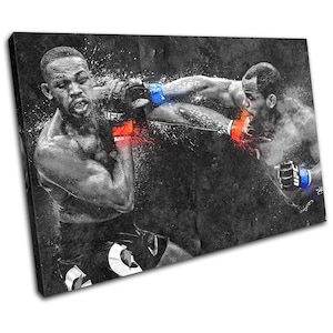 UFC Grunge Daniel Cormier Jones Sports SINGLE  Canvas Art Print Box Framed Picture Wall Hanging