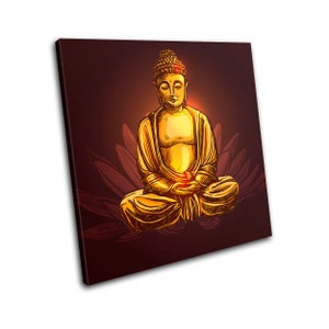 Buddha Buddhism Zen Spiritual Religion SINGLE  Canvas Art Print Box Framed Picture Wall Hanging