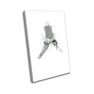 Imperial Shuttle Starwars Movie Greats SINGLE  Canvas Art Print Box Framed Picture Wall Hanging