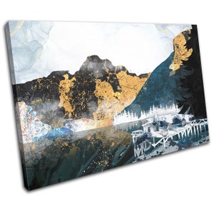 Abstract Mountain Nature Landscapes SINGLE  Canvas Art Print Box Framed Picture Wall Hanging