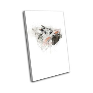 Snow Speeder Starwars Movie Greats SINGLE  Canvas Art Print Box Framed Picture Wall Hanging