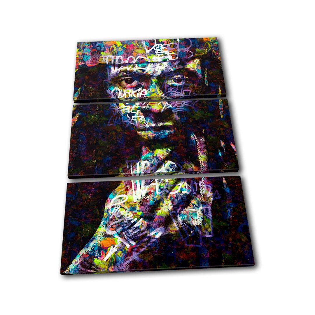 Lil Wayne Graffiti Iconic Celebrities TREBLE Canvas Art Print Box