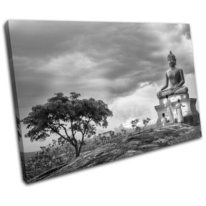 Buddha Temple Buddhist Monk Religion SINGLE  Canvas Art Print Box Framed Picture Wall Hanging