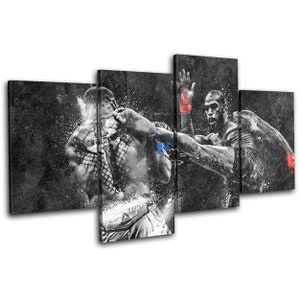 UFC MMA Jon Jones Dominick Reyes Sports MULTI  Canvas Art Print Box Framed Picture Wall Hanging