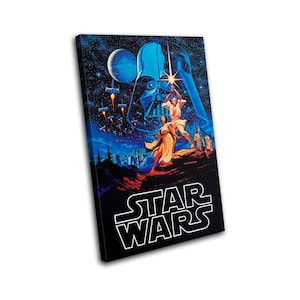 Star Wars Vintage Poster A New Hope Movie Greats Canvas Art Print Box Framed Picture Wall Hanging