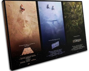 Star Wars Original Trilogy Canvas Art Print, Box Framed
