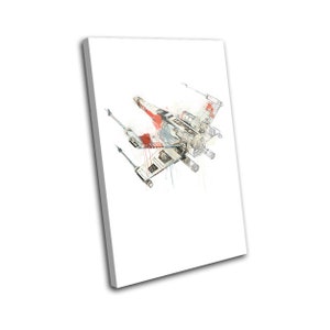 X-Wing Ship Starwars Movie Greats SINGLE  Canvas Art Print Box Framed Picture Wall Hanging