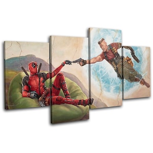 Deadpool 2 Poster Film Ryan Reynolds Movie Greats Canvas Art Print Box Framed Picture Wall Hanging