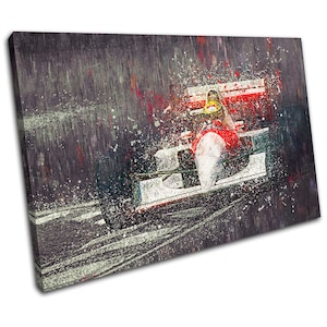 Abstract F1 Retro Formula One Sports SINGLE  Canvas Art Print Box Framed Picture Wall Hanging
