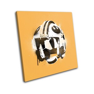 Rebel Pilot Stencil Graffiti Urban SINGLE  Canvas Art Print Box Framed Picture Wall Hanging